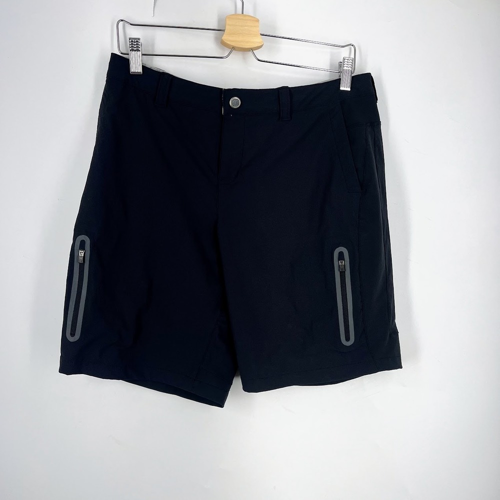REI Co-op Womens Black Hiking Shorts Size 10 Stretch‎ Technical Cargo Trail 9in
